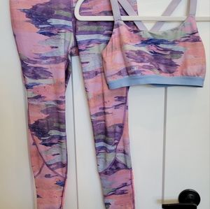 All In Motion Girls Leggings and Crop Tank Set